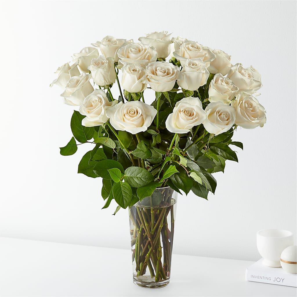 Long Stem White Rose Bouquet – Village Flower Shop, Kelowna BC