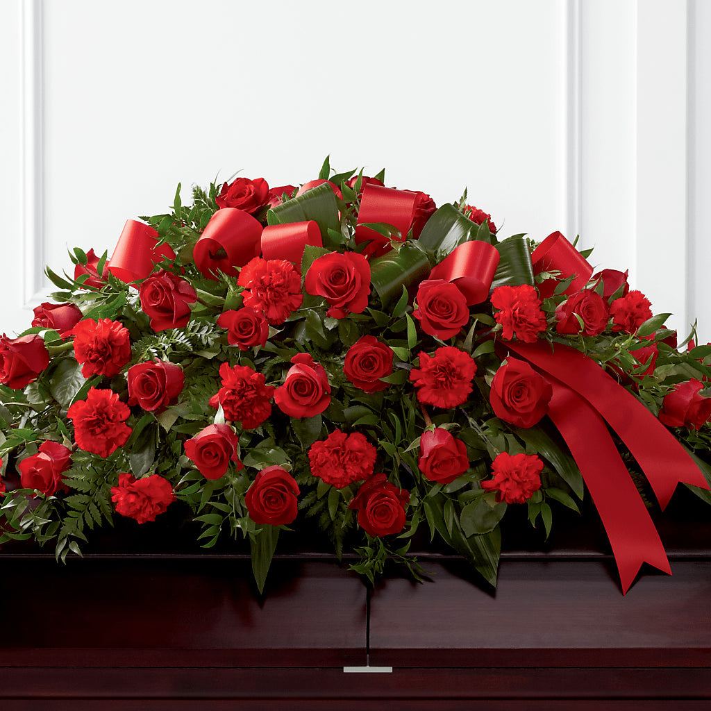 Tribute of Life Casket Spray – Village Flower Shop, Kelowna BC
