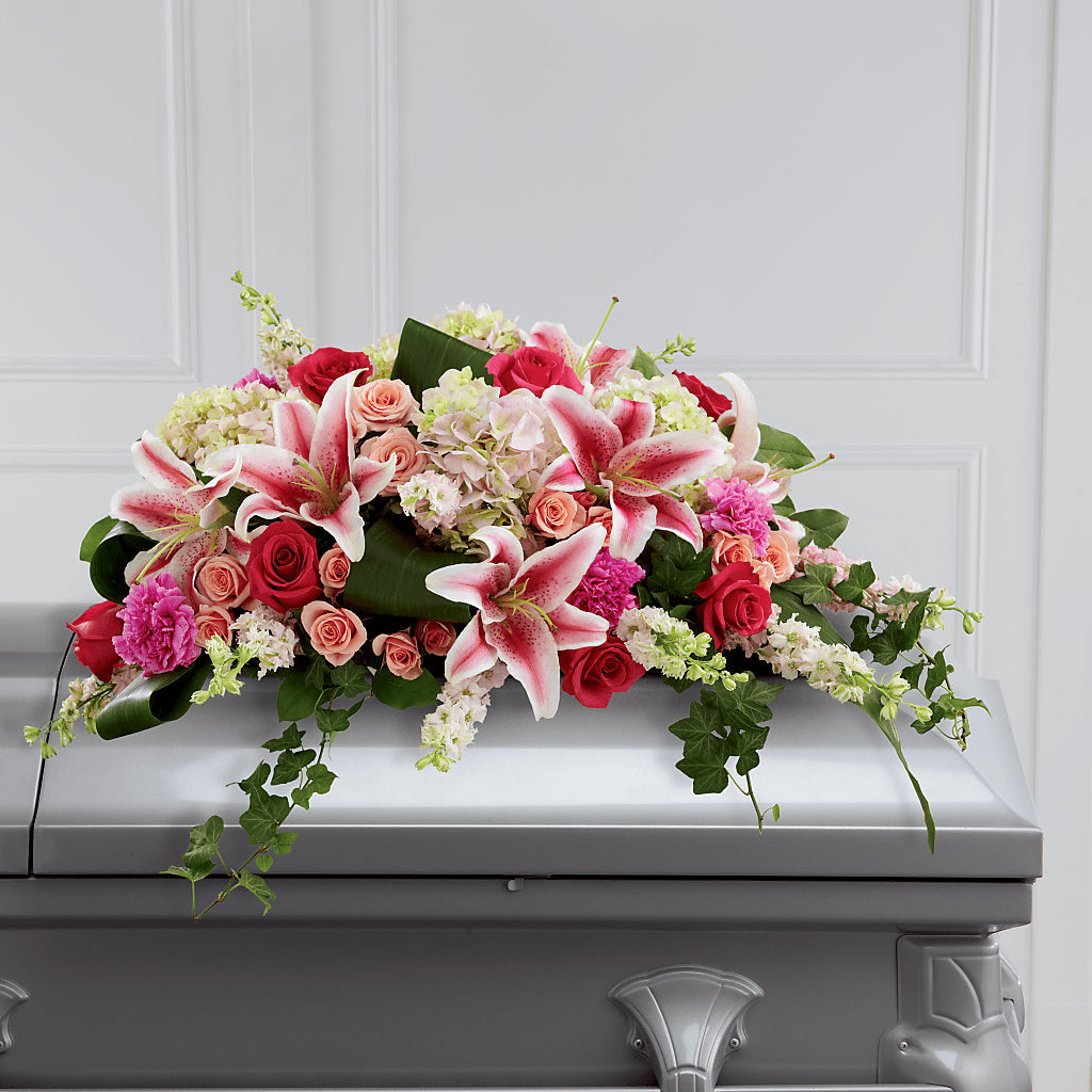 Splendid Grace Casket Spray – Village Flower Shop, Kelowna BC