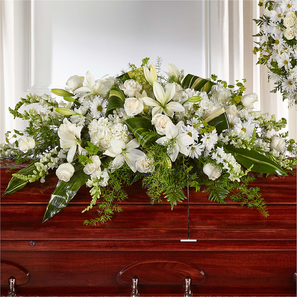 Abundance Casket Spray – Village Flower Shop, Kelowna BC