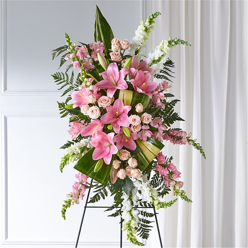 Elegant Embrace Standing Spray – Village Flower Shop, Kelowna BC
