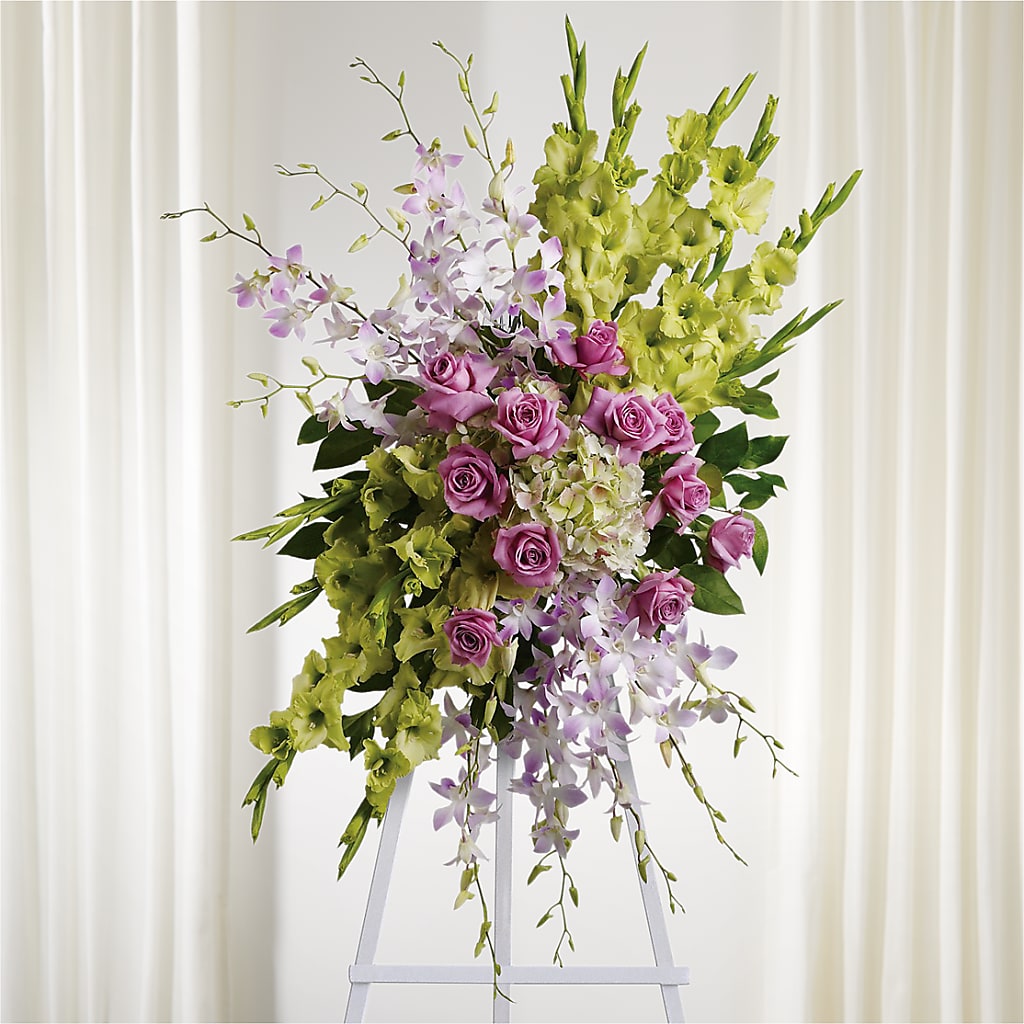 Lasting Legacy Standing Spray – Village Flower Shop, Kelowna BC